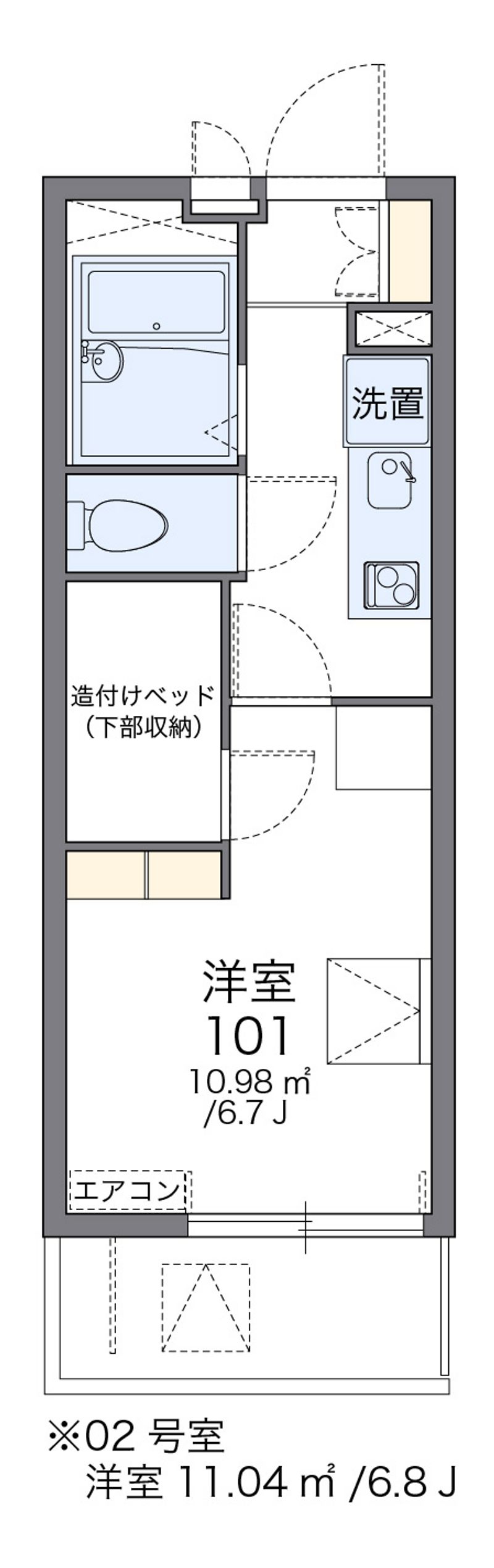 レオパレス南観音町 間取図