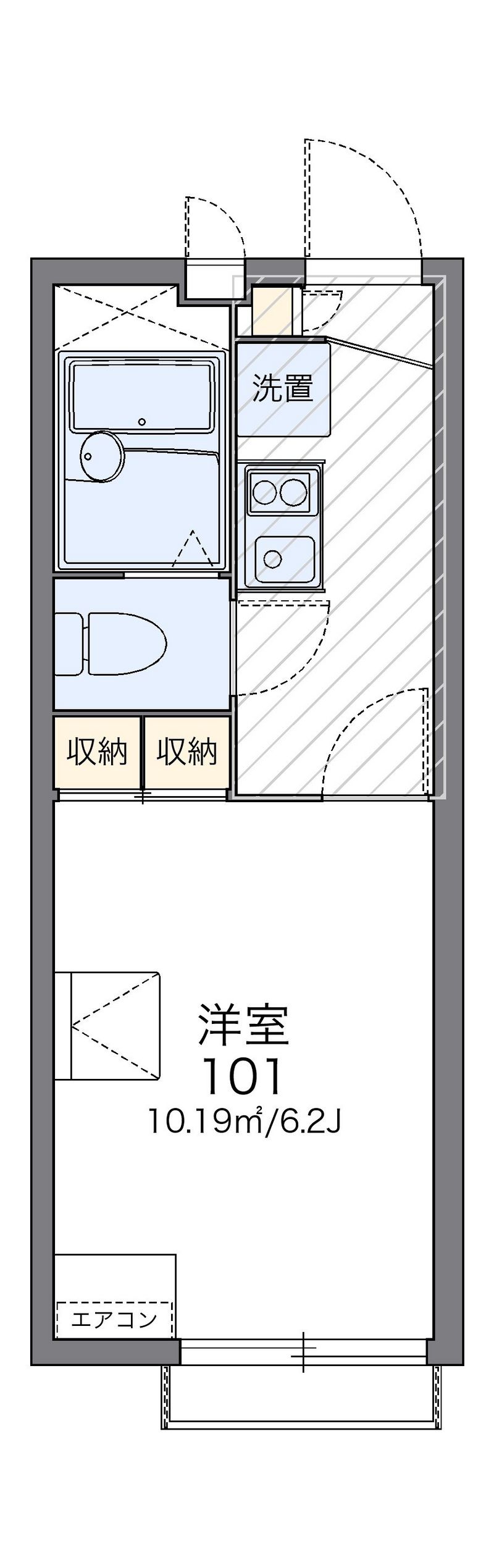 レオパレスパノラマハイツ八幡山 間取図