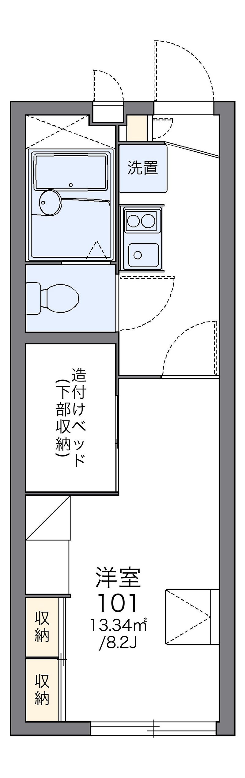 レオパレスハイツファースト 間取図