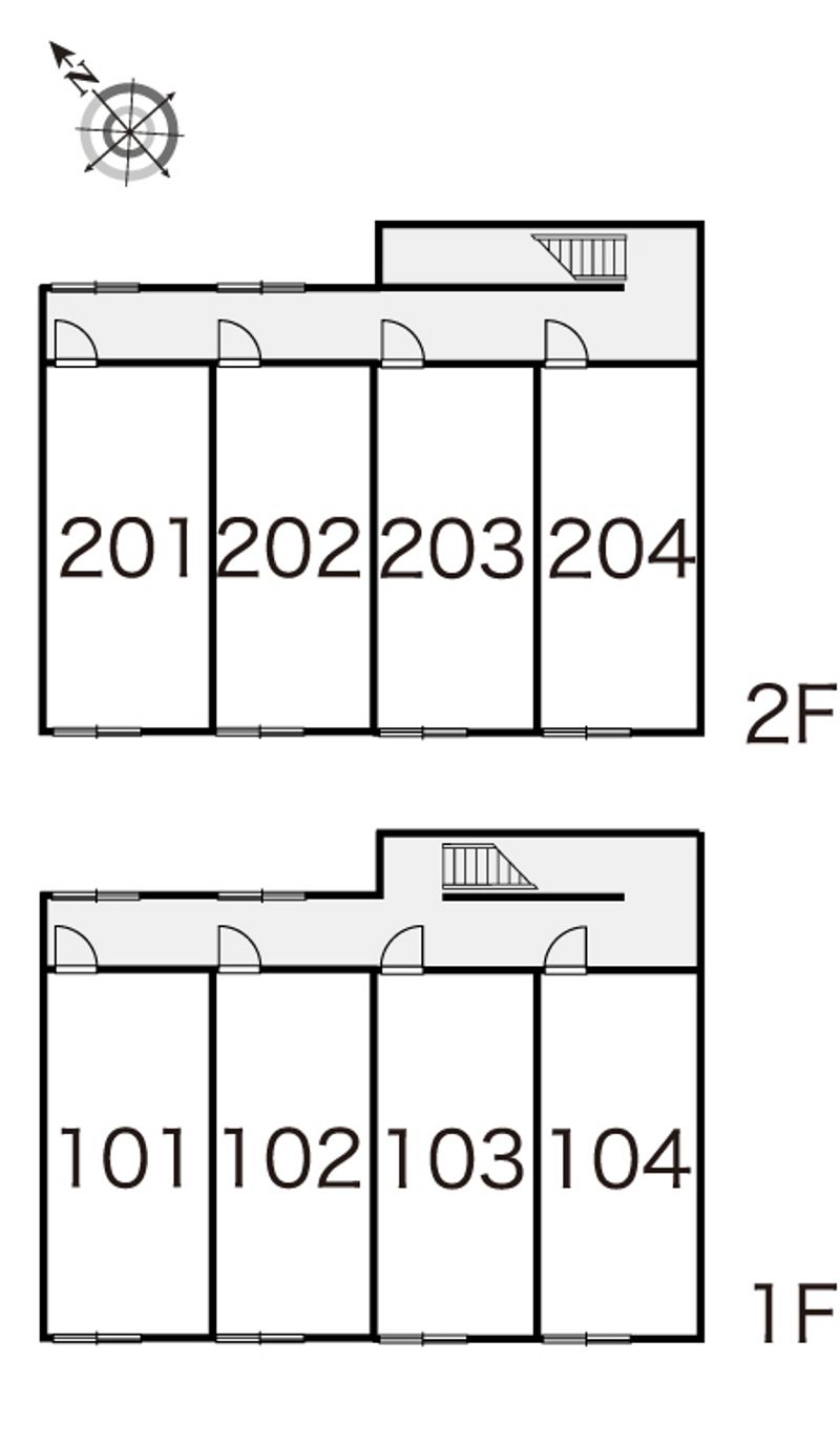 レオパレスローズ７６ 間取配置図