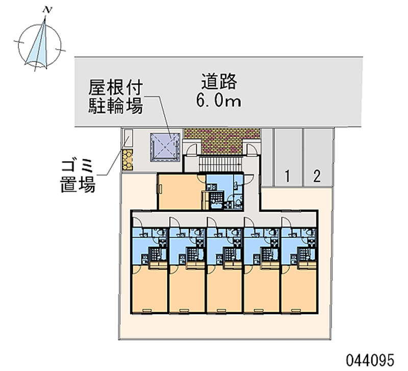 レオパレスライズ３２３ 区画図