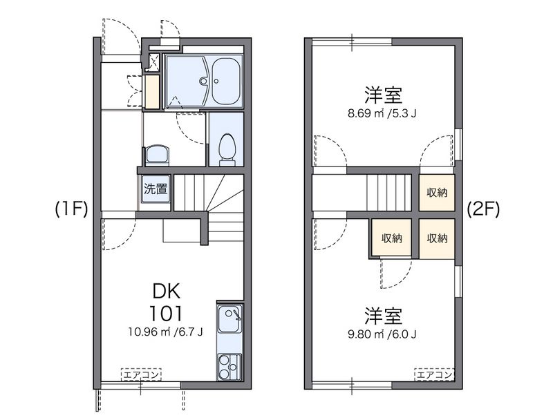 レオパレス福泊Ａ 間取図