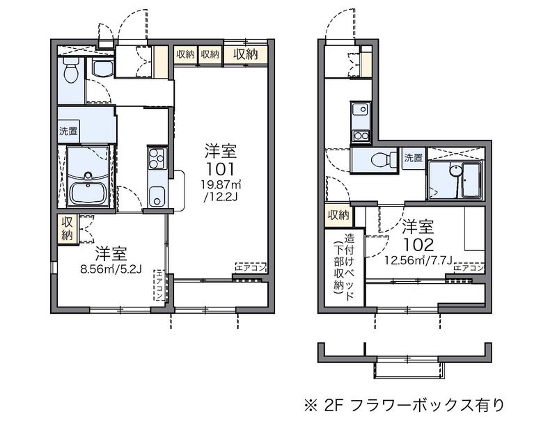 レオパレス壬生六角 間取図