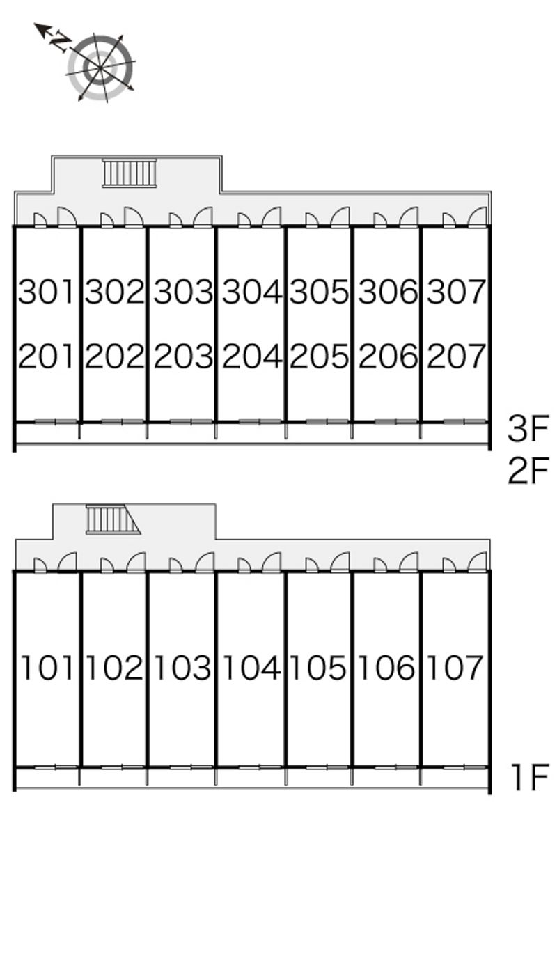 レオパレスエトワール朝日Ⅱ 間取配置図