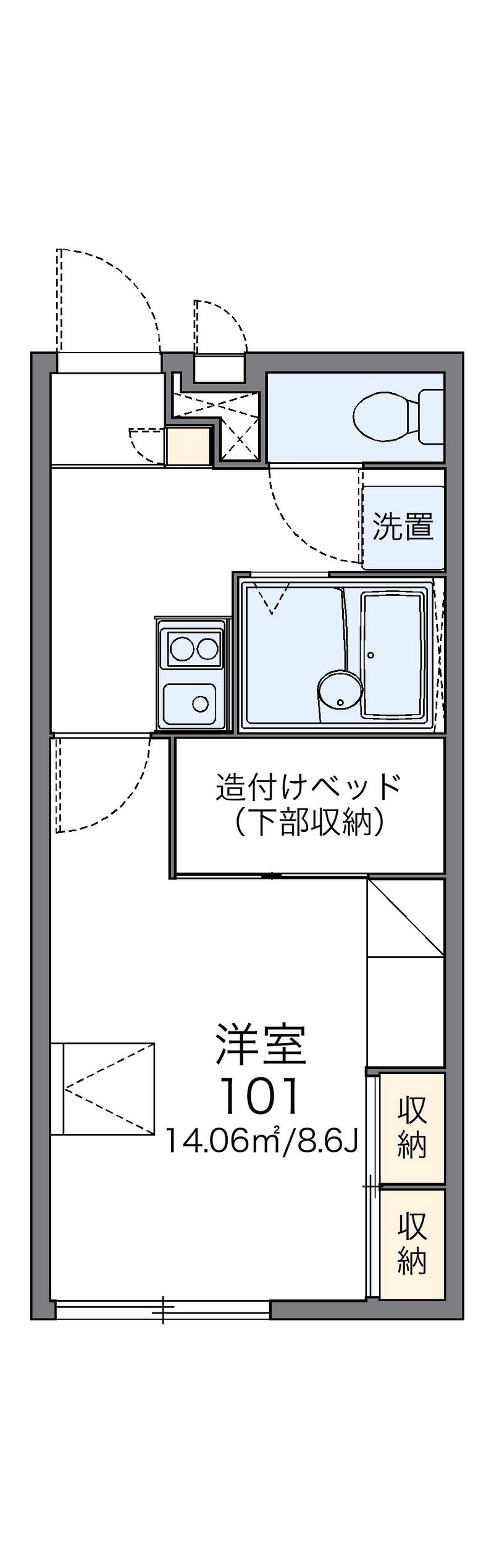 レオパレス通５丁目 間取図