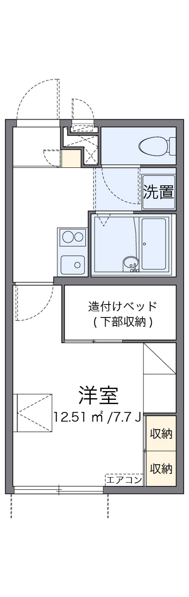 レオパレス下河原 間取図