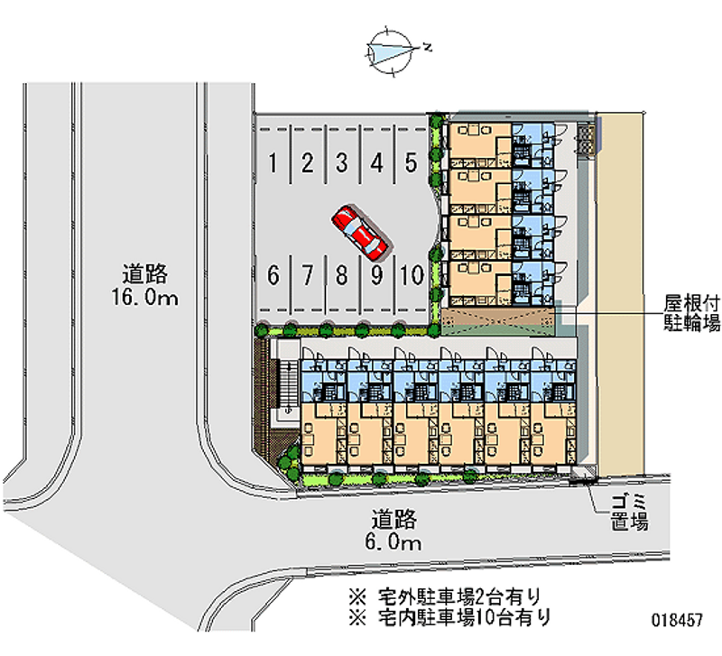 レオパレスドリーム１号館 月極駐車場