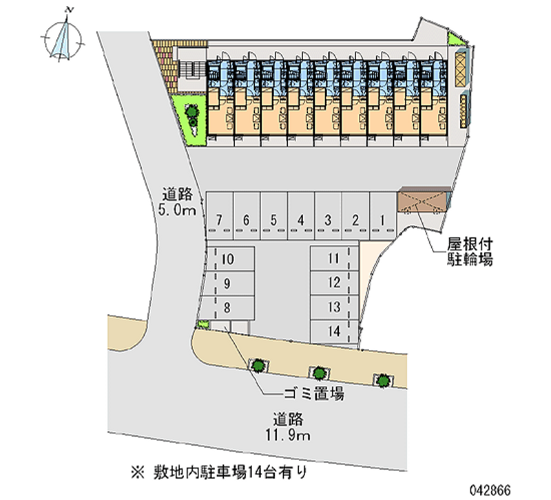 レオパレスセジュールカーサ玉名 月極駐車場