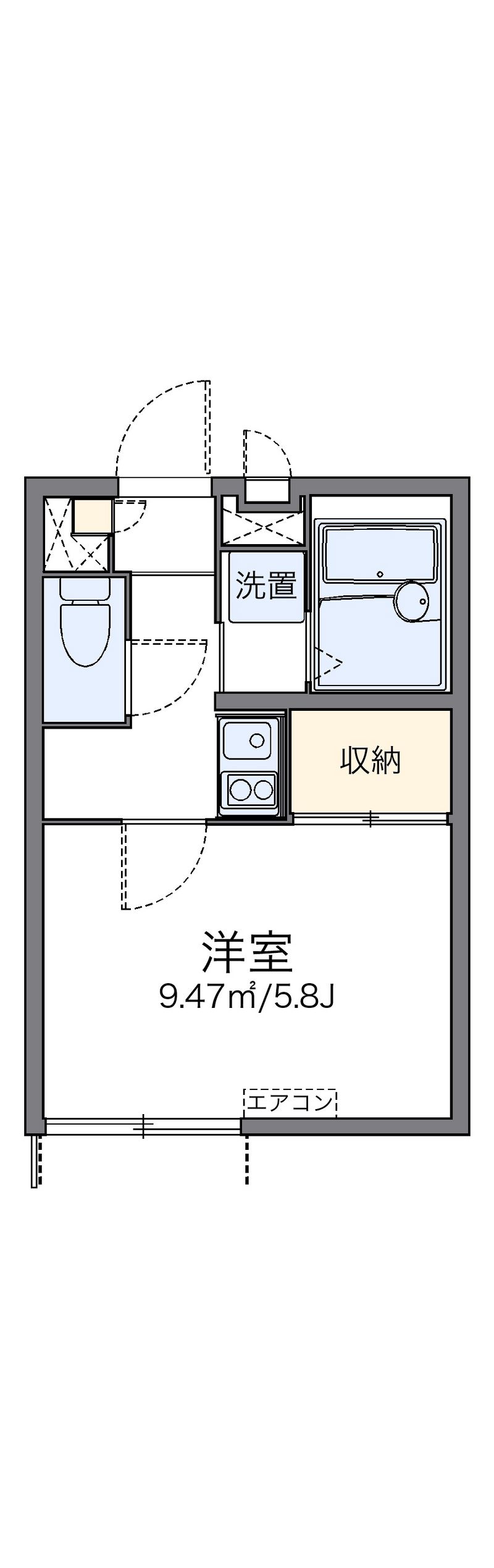 レオパレス磐手 間取図
