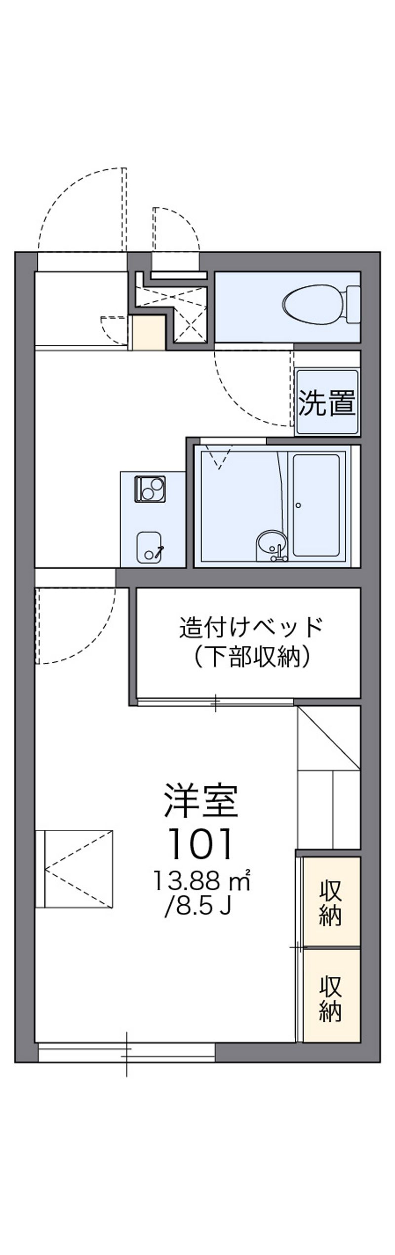 レオパレスイナホ 間取図