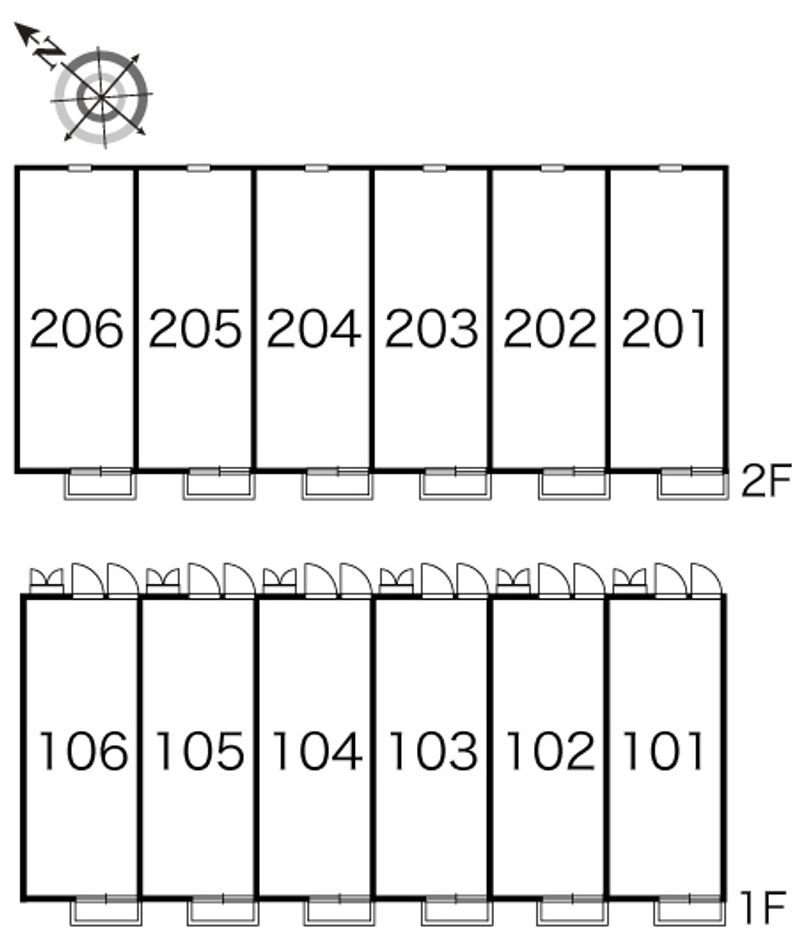 レオパレスサンウッドⅢ 間取配置図