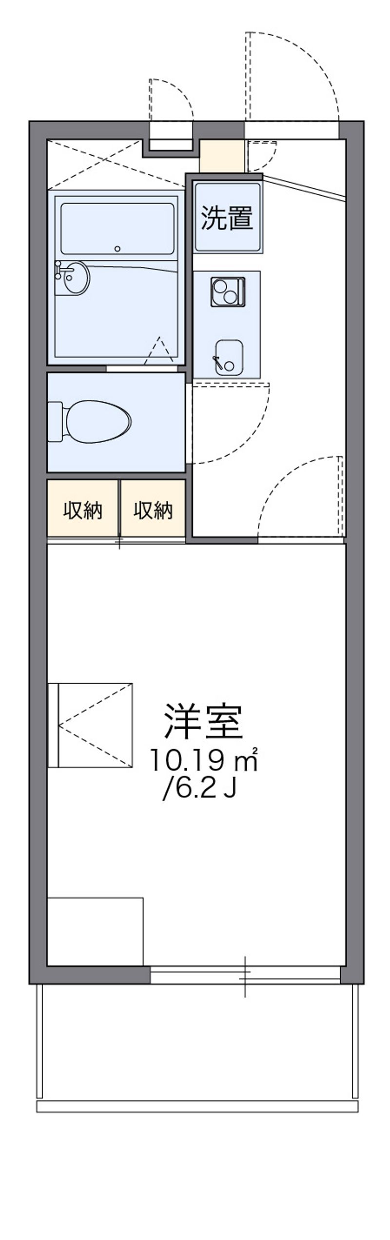 レオパレスシャンテ三国本町 間取図