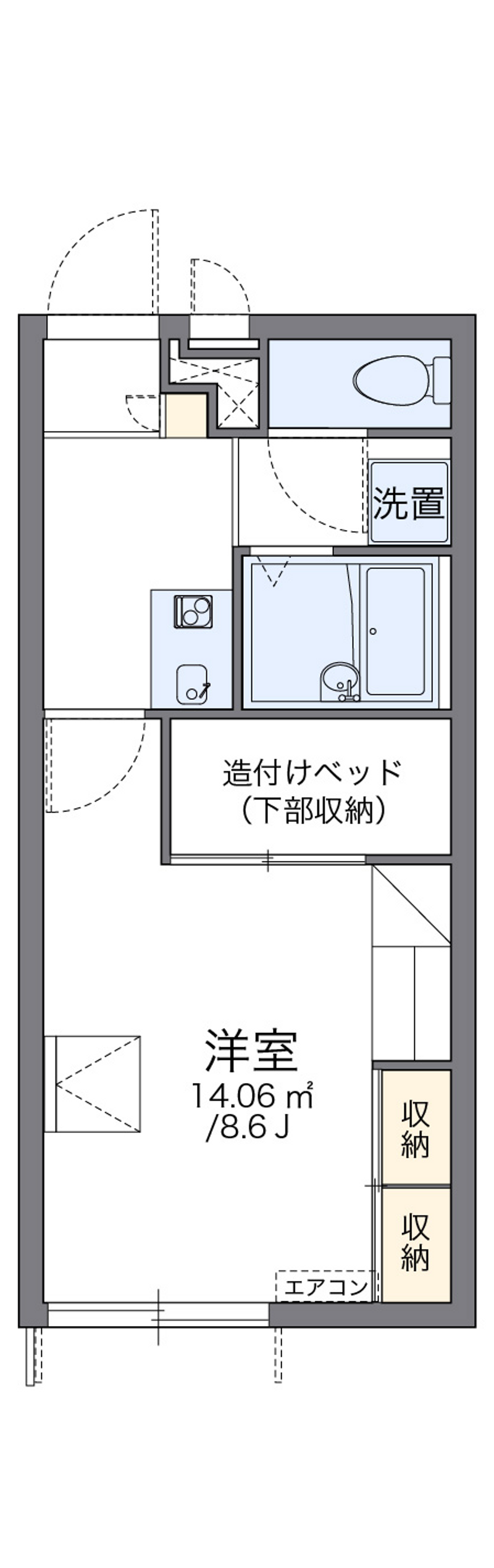 leopalace Lake Side Okamoto II Floor plan