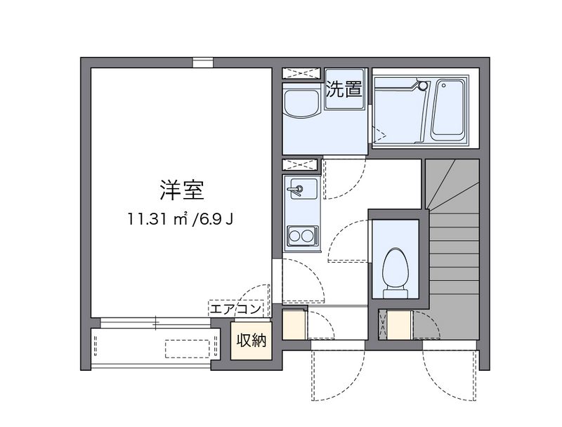 クレイノエルムポッケ 間取図