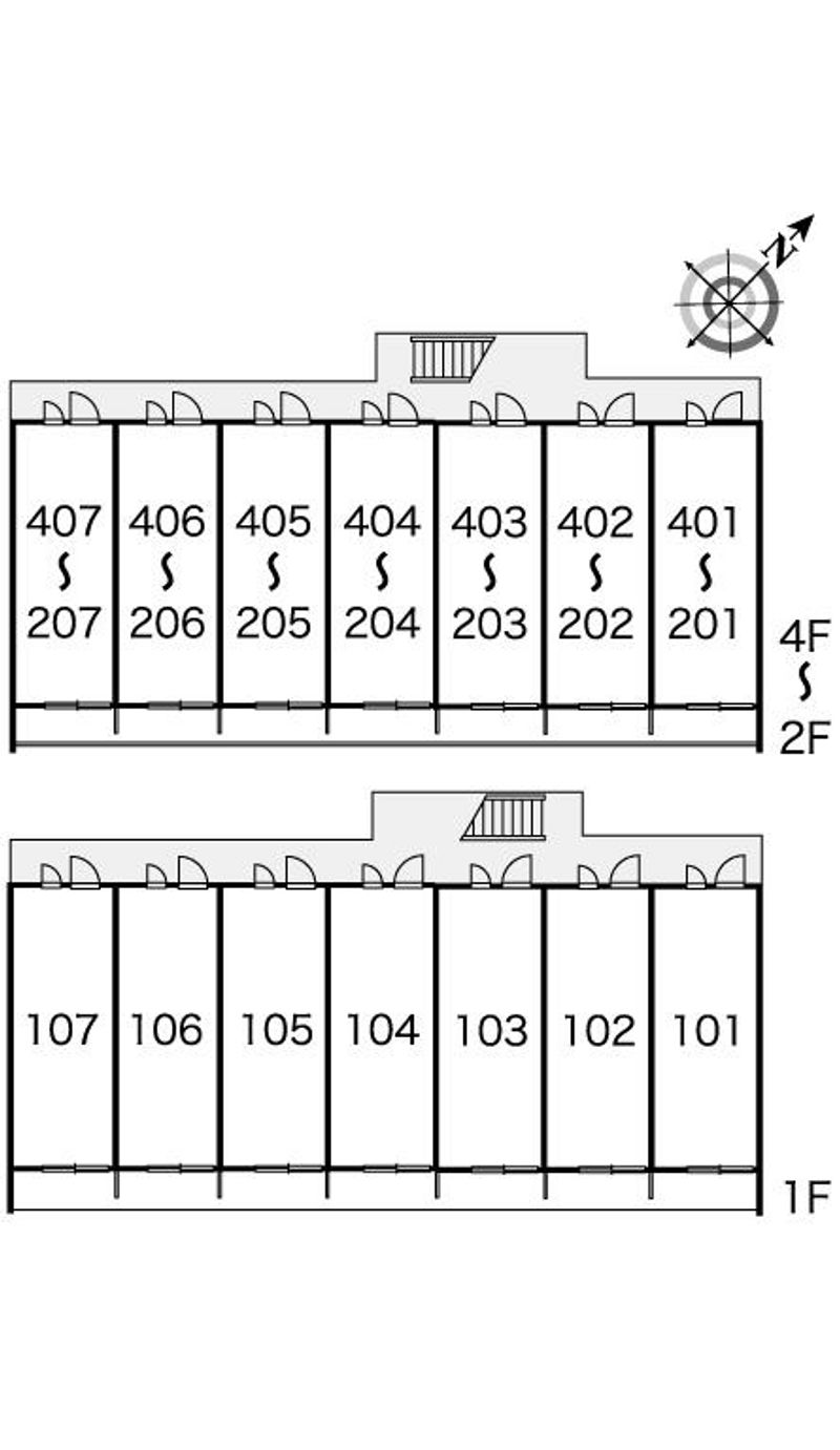 レオパレスＷＩＮＧ西淀 間取配置図
