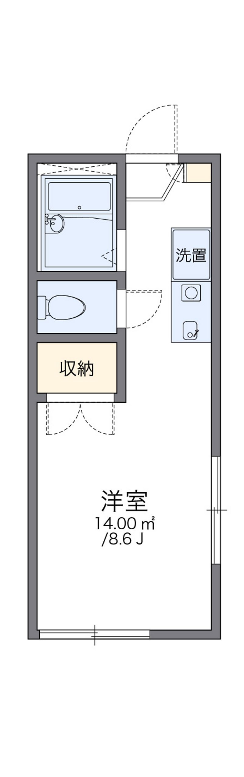 レオパレスリバーサイド染地 間取り