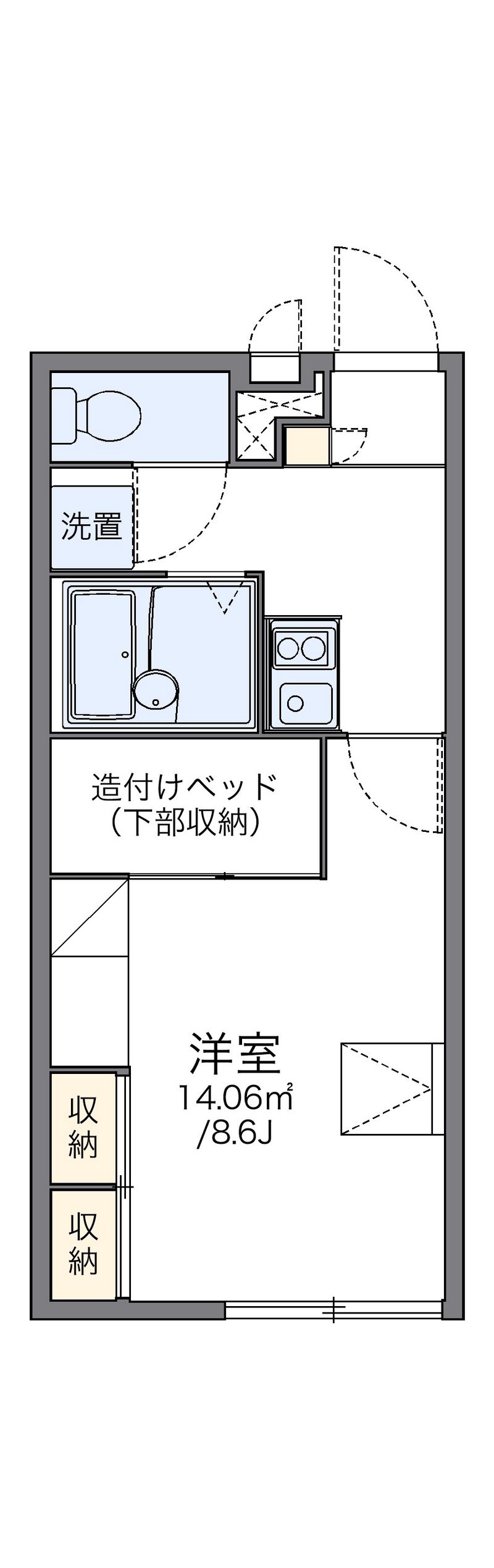 レオパレスほんまちＡＰ 間取図