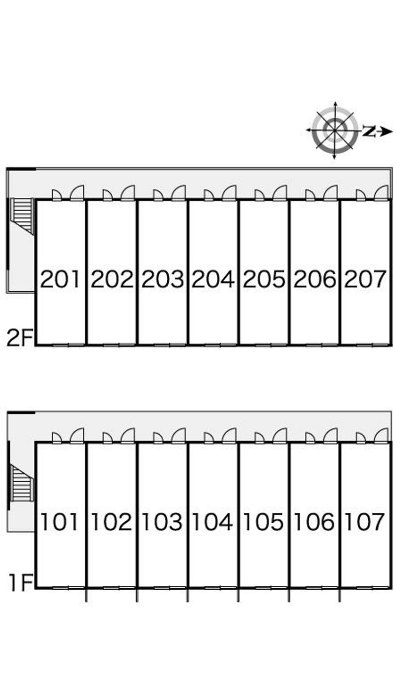 レオパレス萩 間取配置図