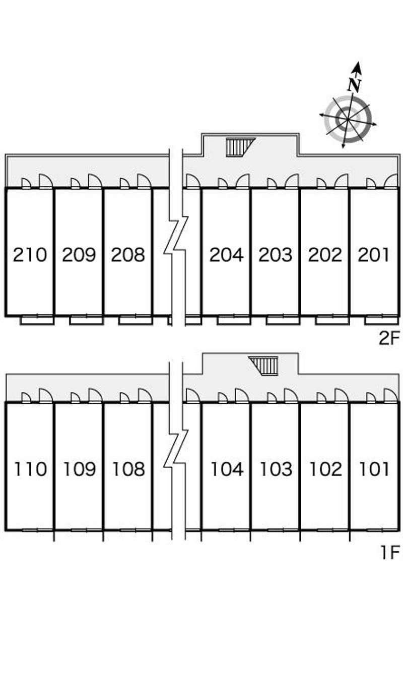 レオパレスシャスタ北千里 間取り配置図