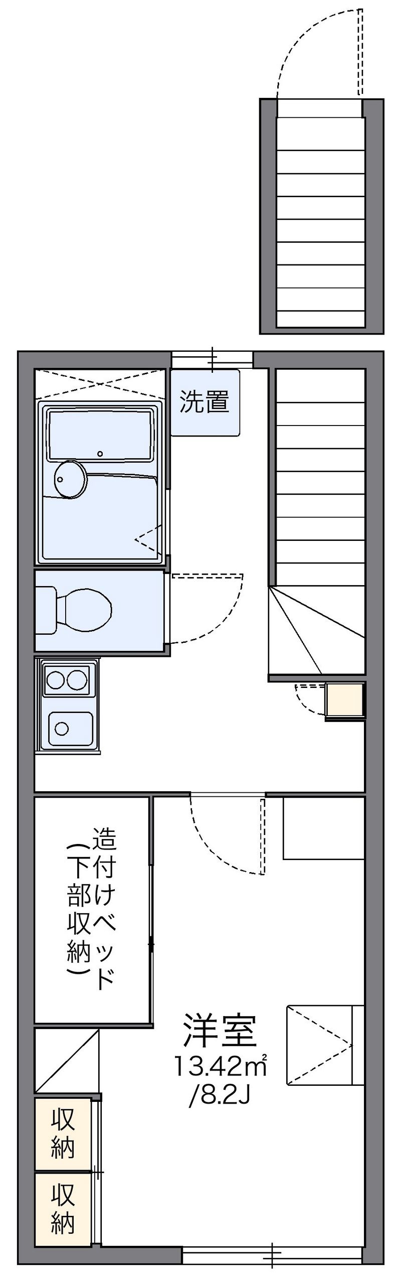 レオパレスエスポワール　みなと 間取図