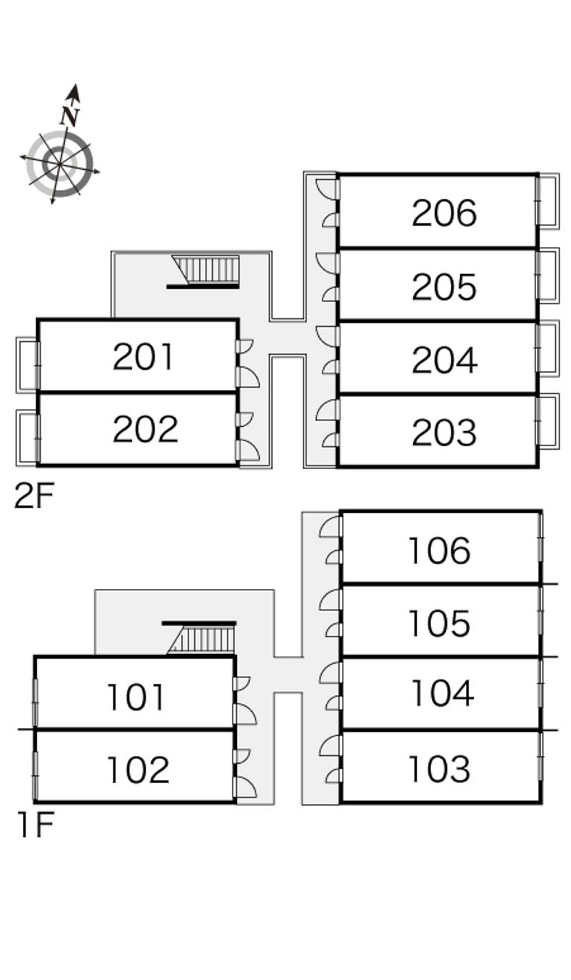 レオパレスエヴァーグリーン 間取配置図
