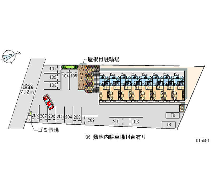 レオパレスルミエール 月極駐車場