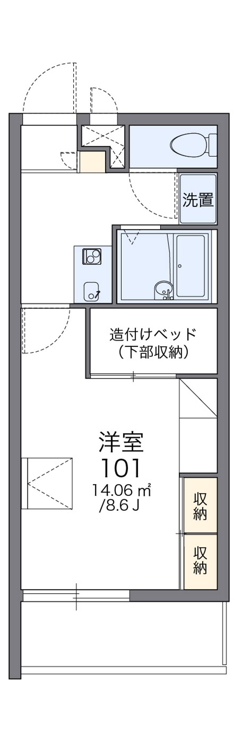 レオパレスルミナス　ウエスト 間取図