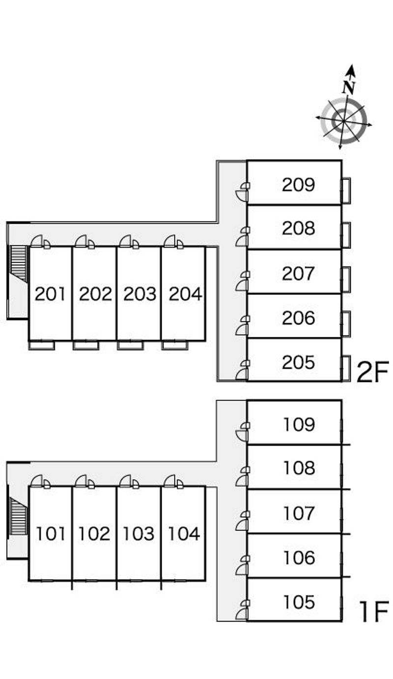 レオパレス岩井川 間取り配置図