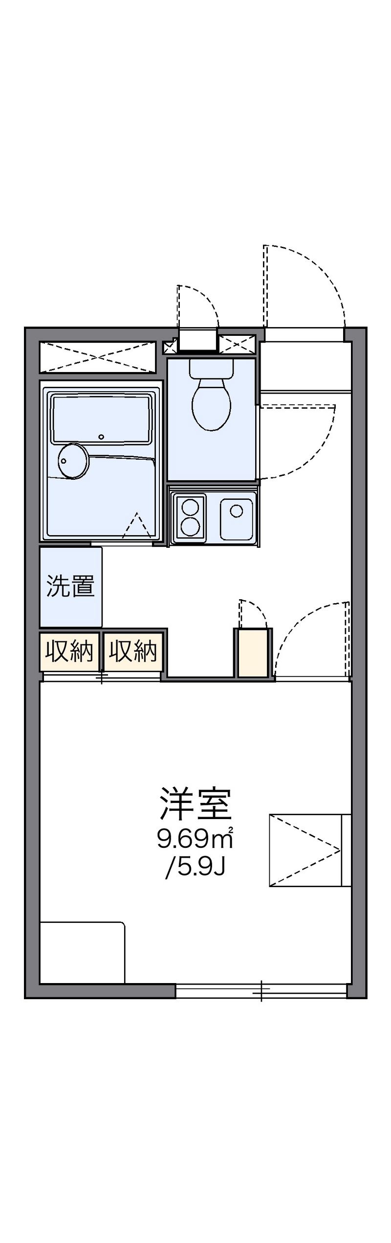 レオパレスエル２００１ 間取図