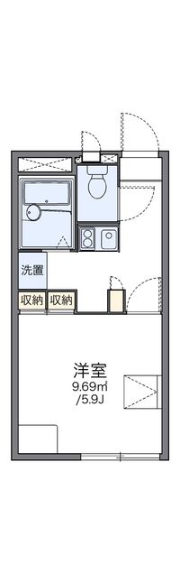 レオパレスエル２００１ 間取り図