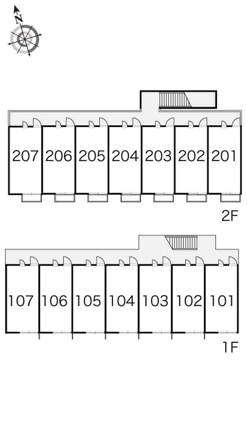 レオパレスクリーム館 間取配置図