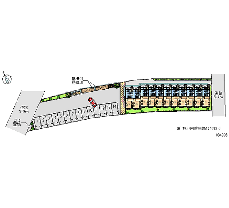 レオパレスグリーングレイス 月極駐車場