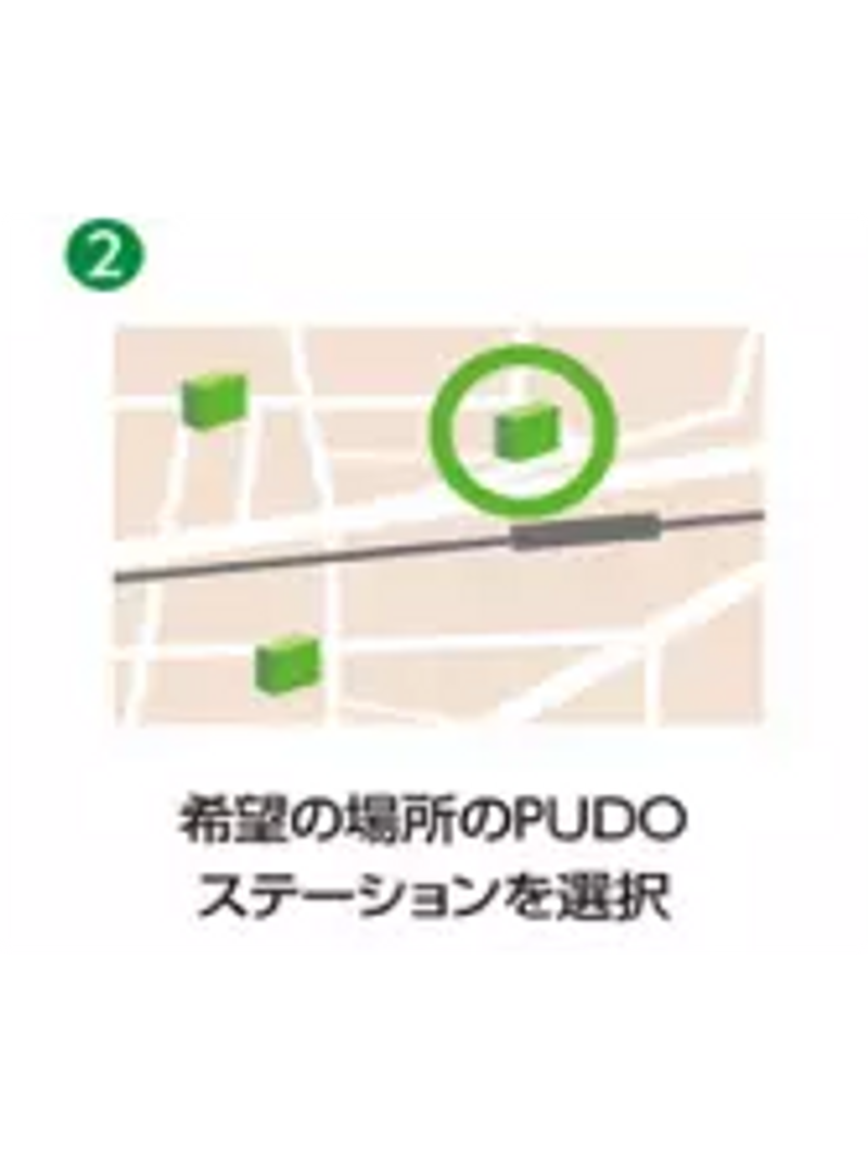 希望の場所のPUDOステーションを選択