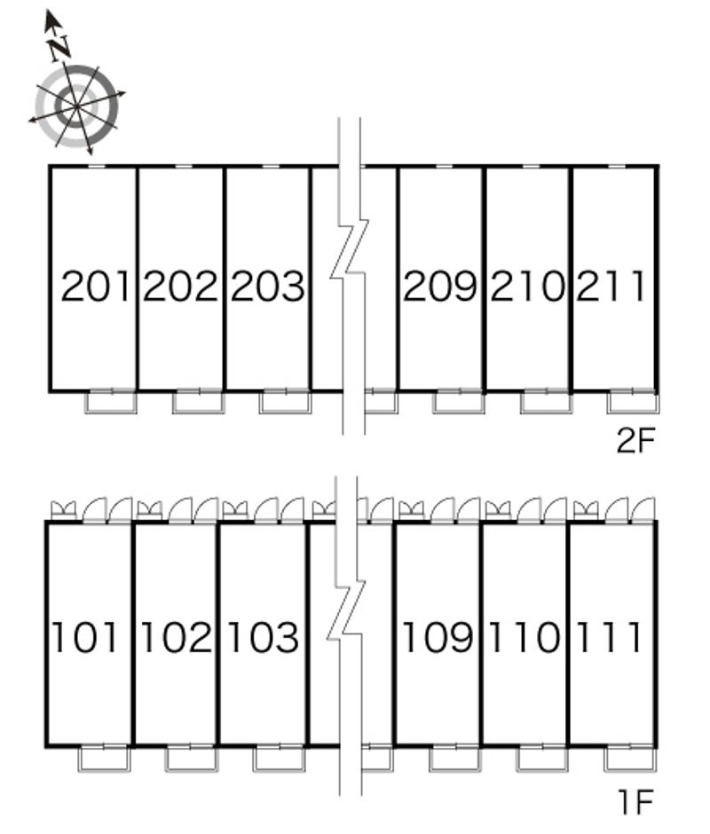 レオパレスクレール藤田 間取配置図