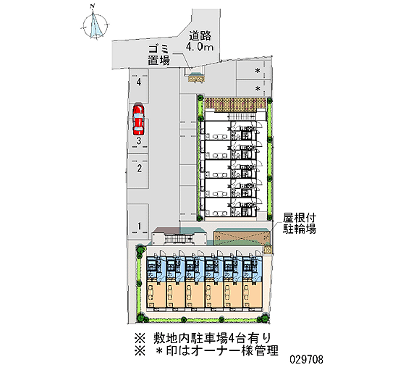 レオパレスヴィラ壱号館 区画図