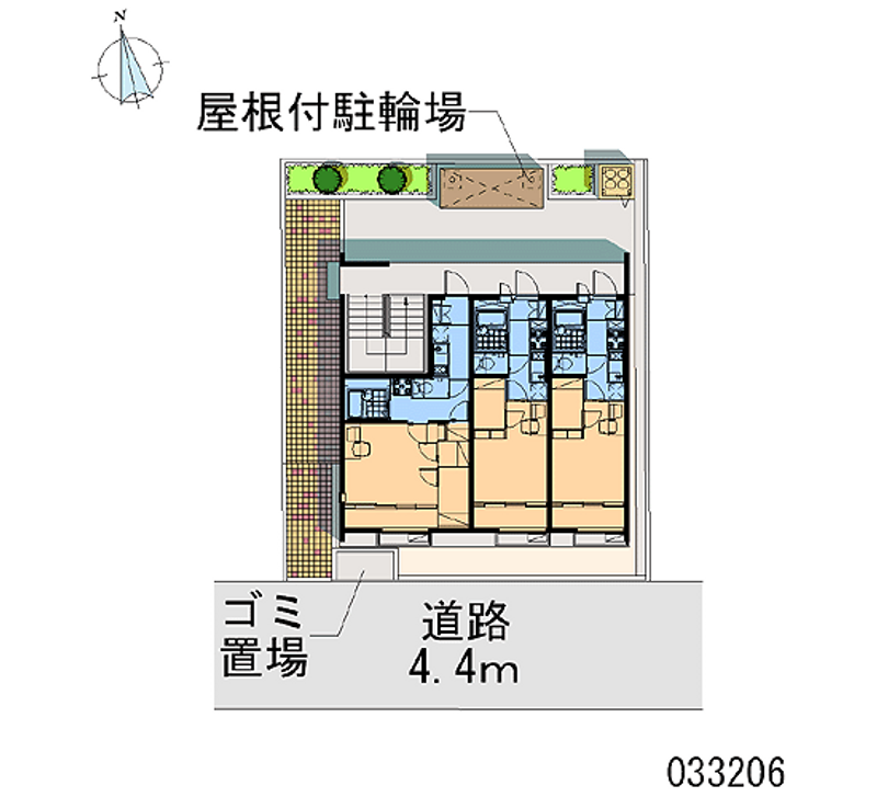 レオパレスヒルサイド今宿 区画図
