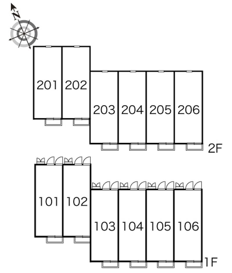 レオパレスたんぽぽ 間取り配置図