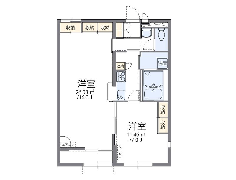 leopalace Jonouchi II Floor plan