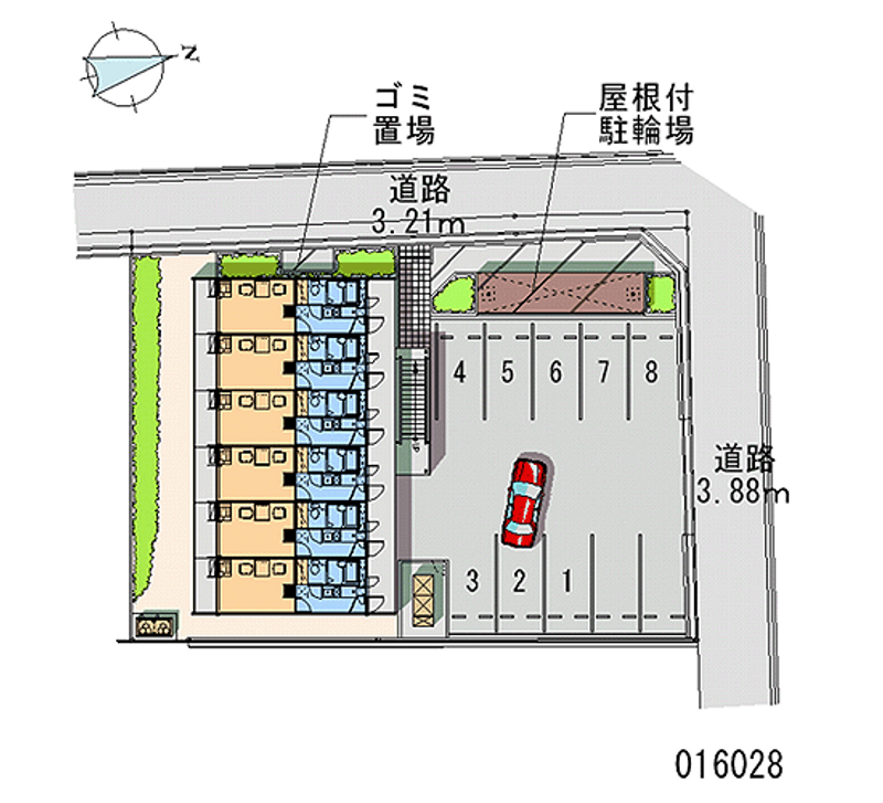 レオパレスアルモニⅡ 月極駐車場