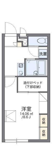 レオパレスグリーンクローバー 間取り図