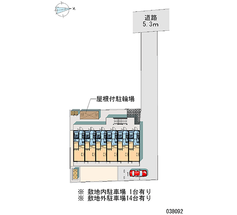 レオパレスら　べるでゅーらⅡ 月極駐車場