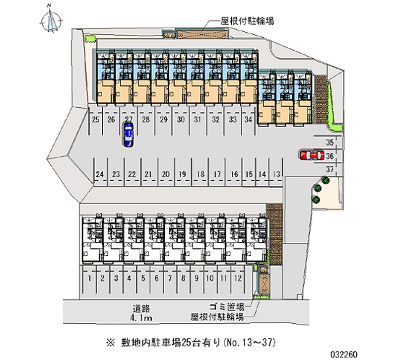 レオパレスロータスヒルズ２番館 月極駐車場