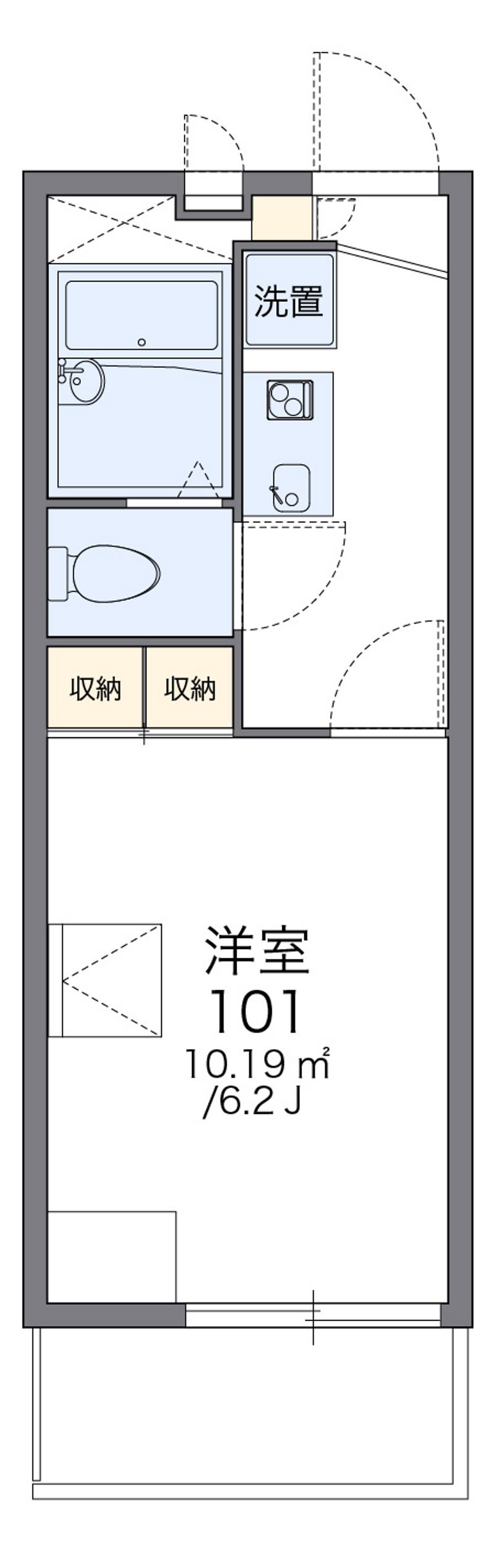 レオパレスウィッシュ日之出 間取図