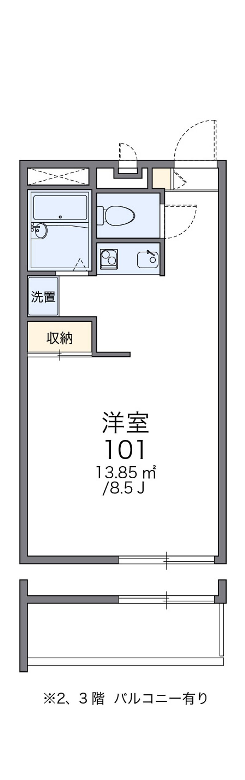 レオパレス八田 間取図