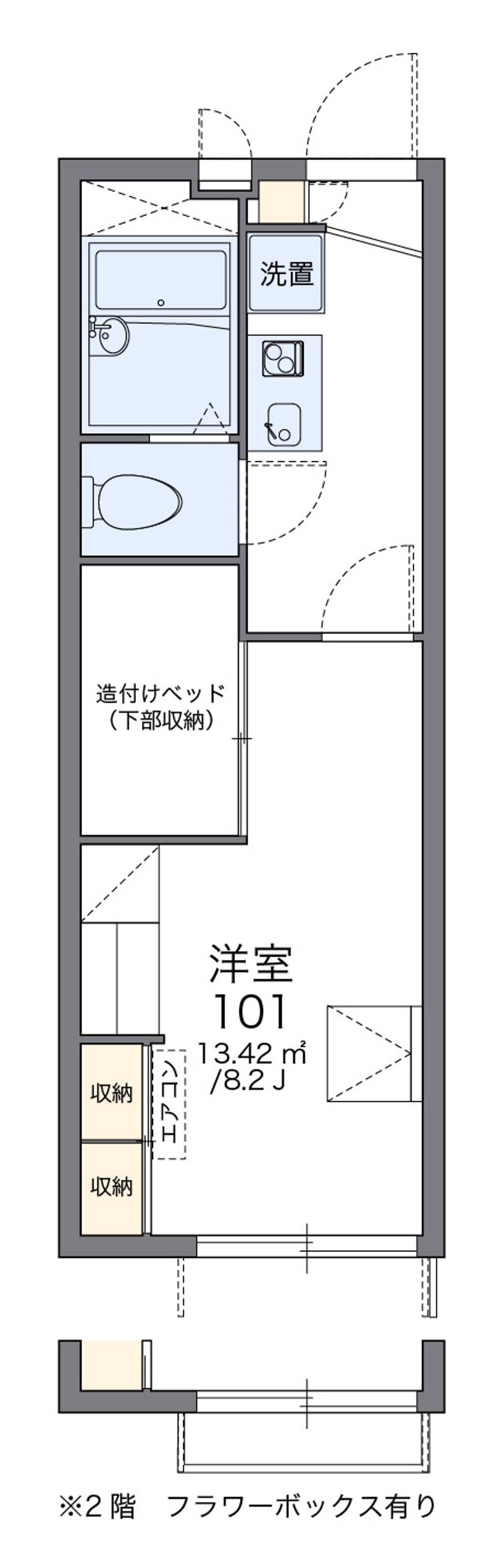 レオパレスヒライⅣ 間取図