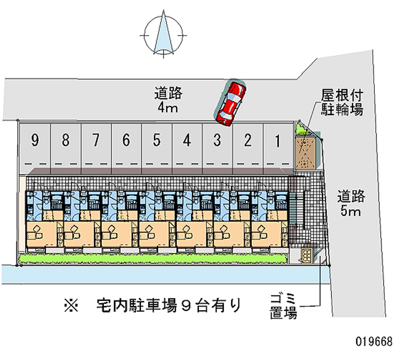 レオパレスプラージュ 月極駐車場