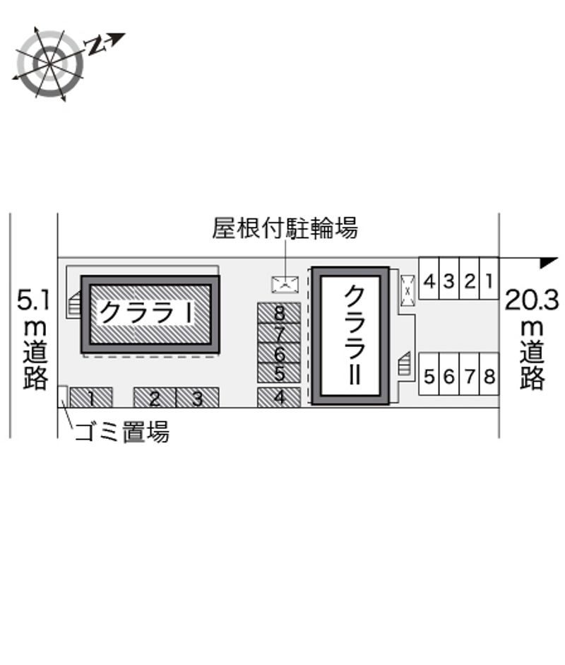 レオパレスクララⅠ 配置図