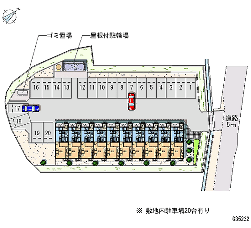 レオパレスペイサージュ 月極駐車場