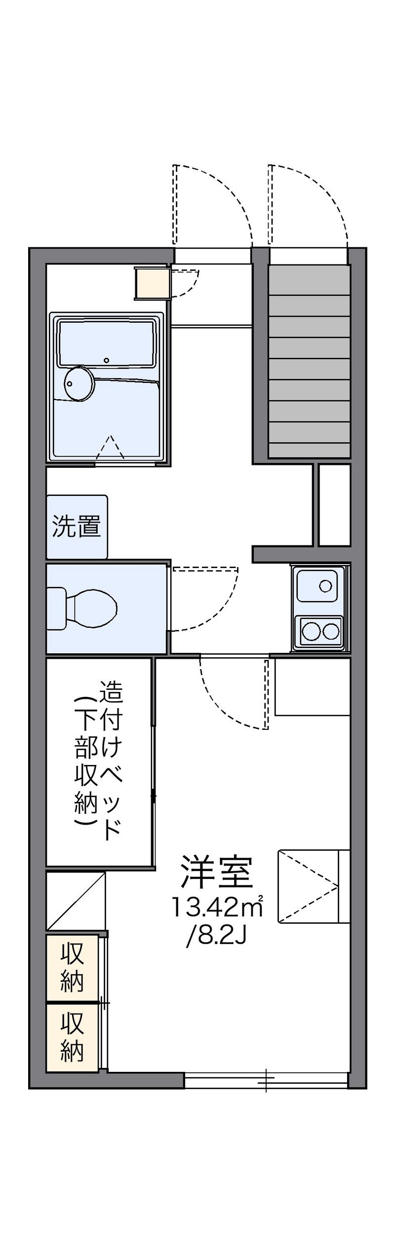 レオパレスアスリートＭ 間取図