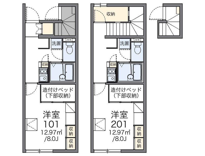 レオパレスルミエールＣ 間取図